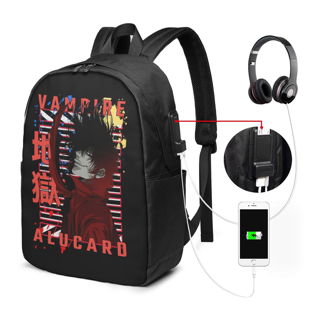 Women Bags Laptop - Alucard Hellsing Manga Backpack Tas Notebook