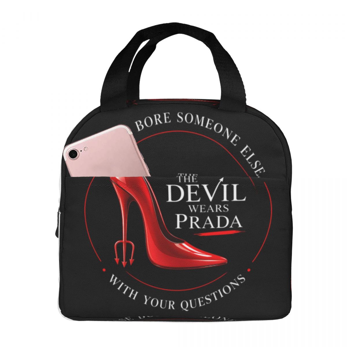 Women Bags Prada - Tas Makan Siang Berinsulasi dengan Motif