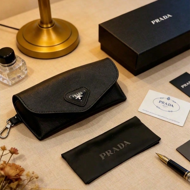 Kotak Kacamata Kulit Hitam Pra - Women Bags Prada ulasan dan harga