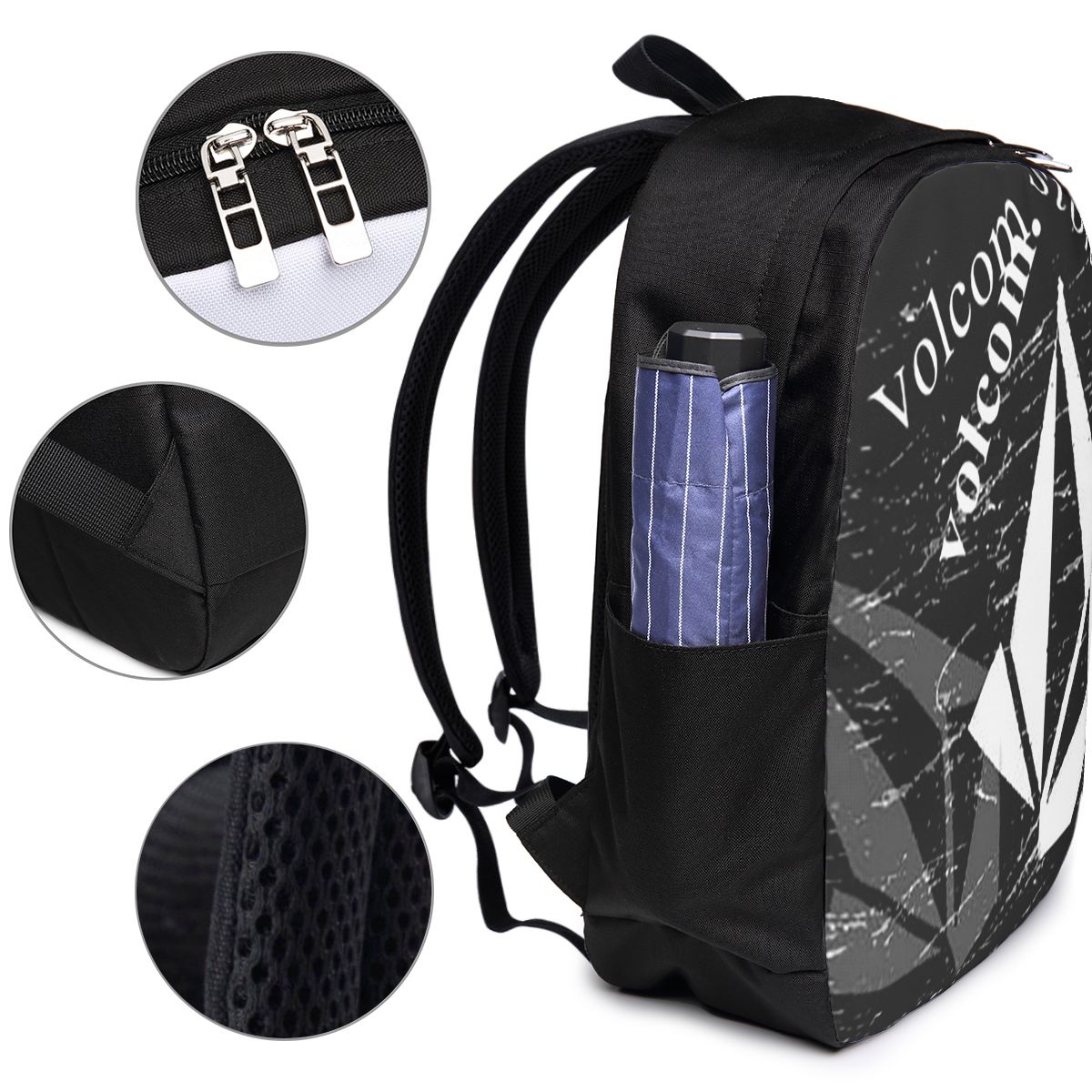 V-Volcom Logo Backpack Tas Not - Women Bags Laptop ulasan dan harga