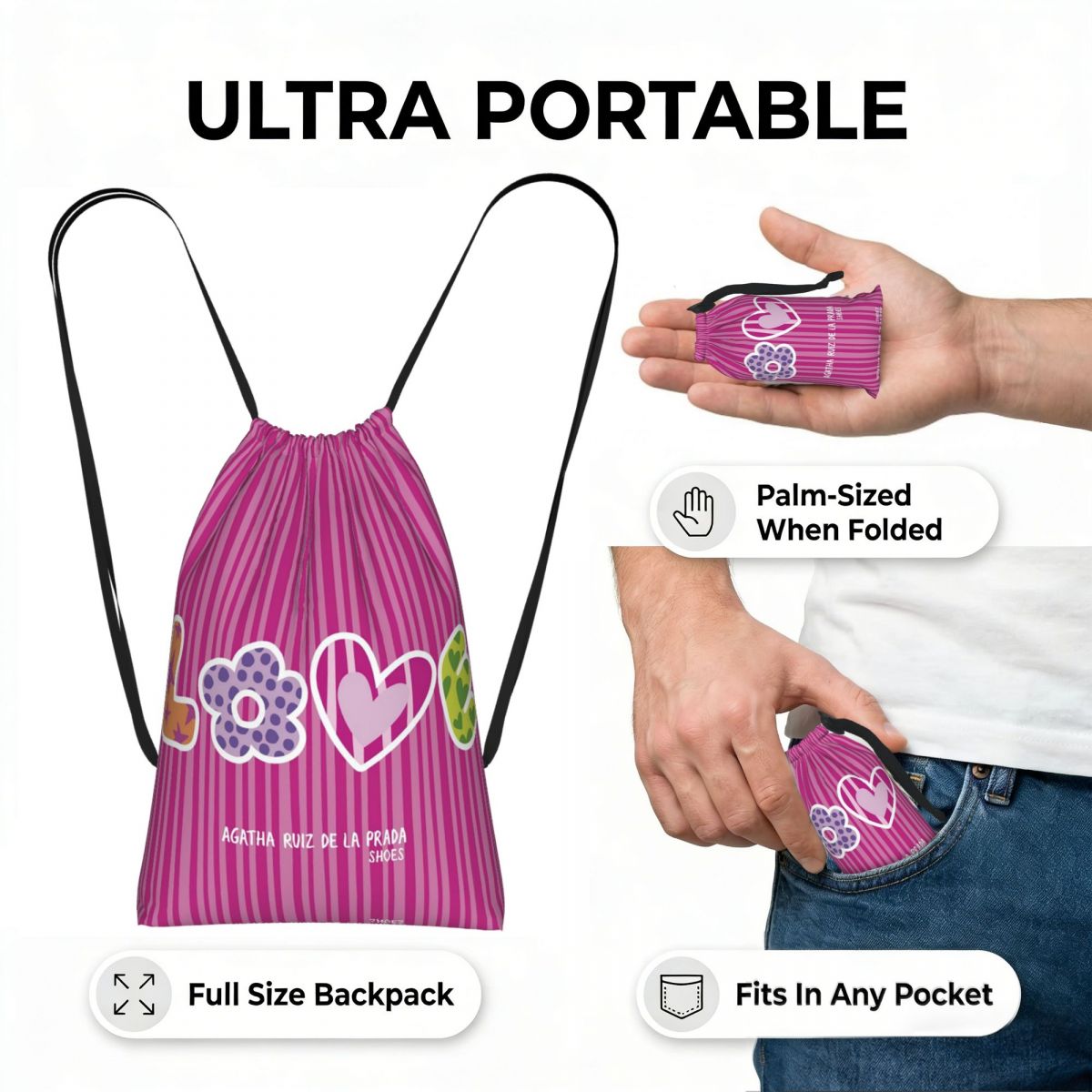 Tas Ransel Bermotif Agatha Rui - Women Bags Prada ulasan dan harga