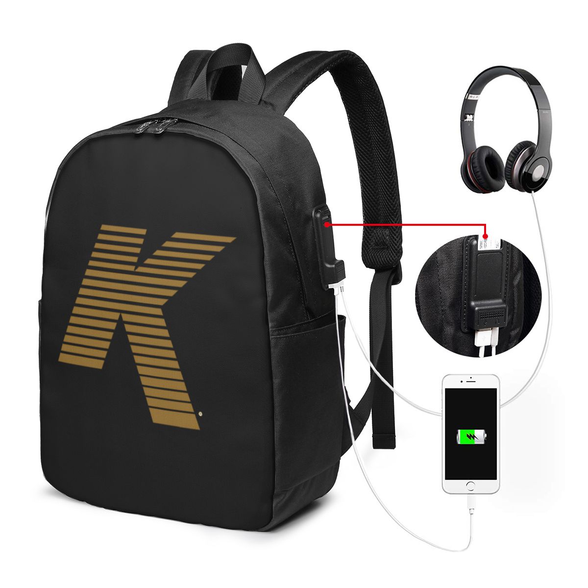 Zildjian K Logo Backpack Trave - Women Bags Laptop ulasan dan harga