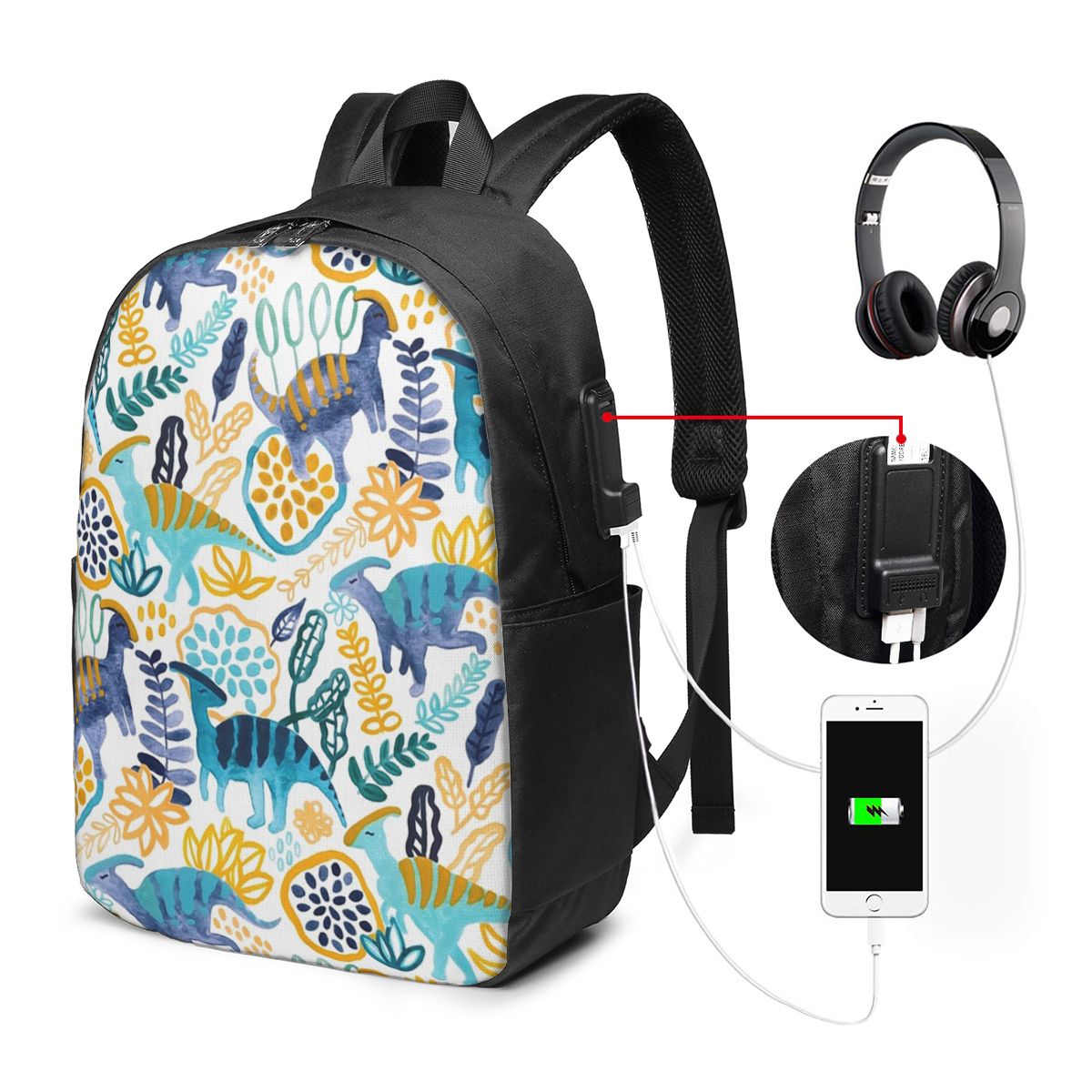 Gouache Parasaurolophuses Rans - Women Bags Laptop ulasan dan harga